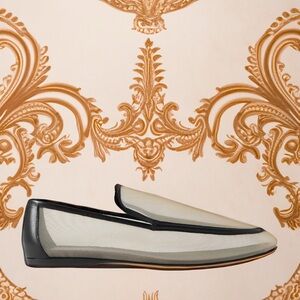 KHAITE Alessia leather trimmed mesh loafers